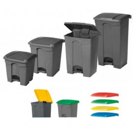 Papelera reciclaje selección de residuos 60L negra