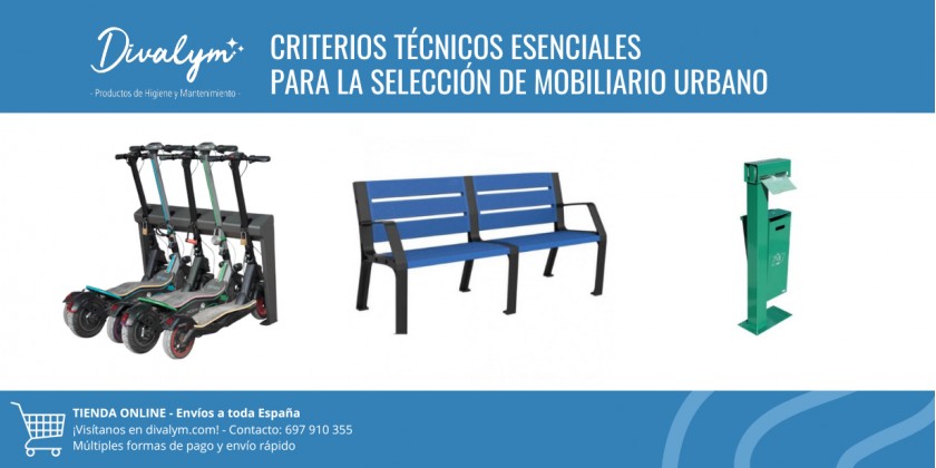 Criterios técnicos esenciales para la selección de mobiliario urbano