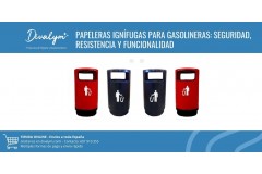 Papeleras ignífugas para gasolineras: seguridad, resistencia y funcionalidad